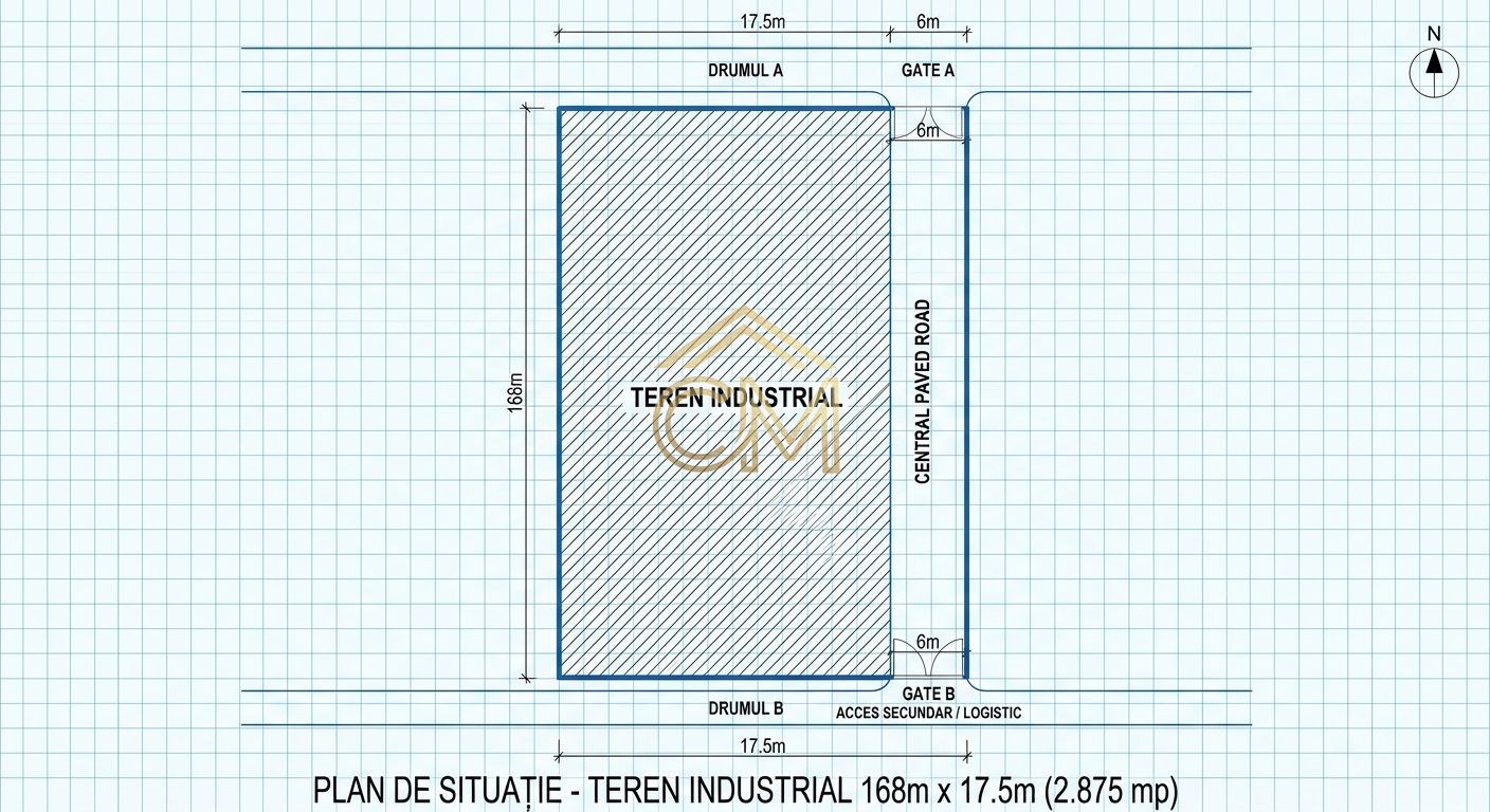 Teren Intravilan-2875 MP-Zona Industriala Vest - imaginea 2