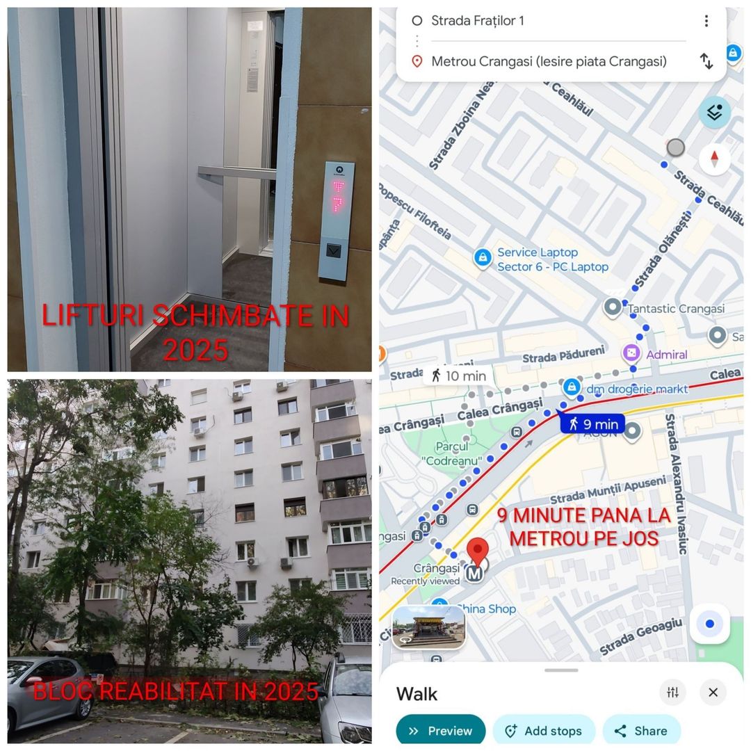 Apartament 4 camere – Crângași, reabilitat 2025, Centrală.