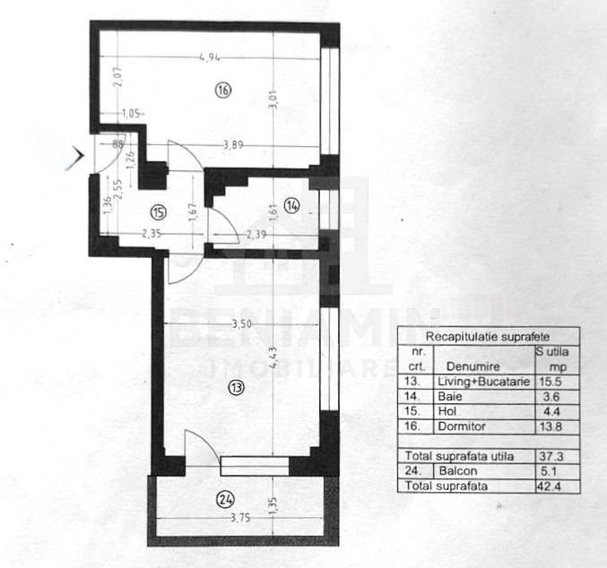 Apartament Modern -Bloc nou - Etaj 1 Cornitoriu 42MP - Parcare - imaginea 5